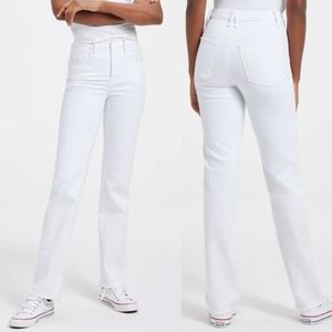 Good American GOOD STRAIGHT LEGS JEANS Womens 28 (Size 6) White Stretch Jeans